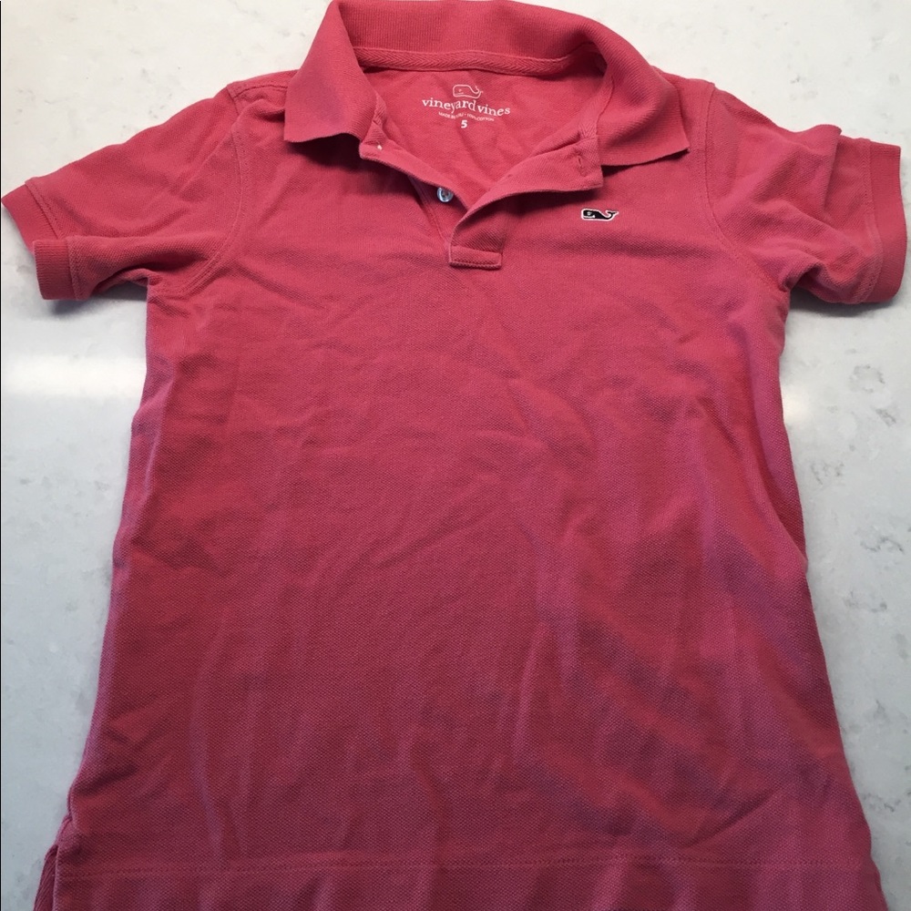 Vineyard Vines Classic Pink Polo size 5 for boys